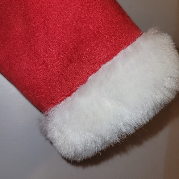 🎅 Baby GAP Vintage Red Christmas Dressy Holiday Pea Coat Jacket 12-18 Toddlers - Picture 7 of 9